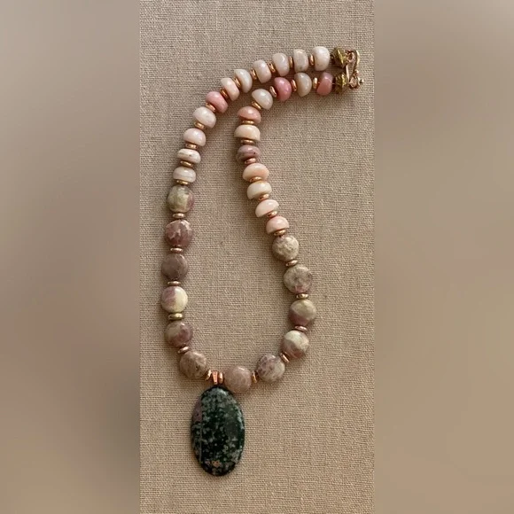 18-1/2 inch Peruvian Pink Opal bead necklace NWOT - Picture 11 of 13